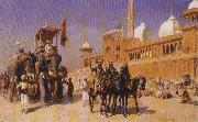 Great Mogul and his Court Returning from the Great Mosque at Delhi, India Edwin Lord Weeks